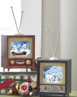 Sale The Jolly Christmas Shop Raz 10" Animated Musical Television Christmas Decoration 3516162