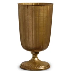 Discount The Jolly Christmas Shop Raz 12" Antique Gold Metal Vase Christmas Decoration 4428124