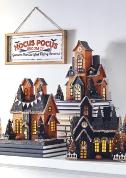 Discount The Jolly Christmas Shop Raz 12.25" Battery Operated Lighted Haunted House Halloween Decoration 4012528