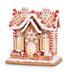The Jolly Christmas Shop Raz 9" Battery Operated Lighted Gingerbread House Christmas Decoration 4316087