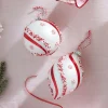 Hot The Jolly Christmas Shop Raz 4.5" Beaded Peppermint And Pink Glass Christmas Ornament 4352874