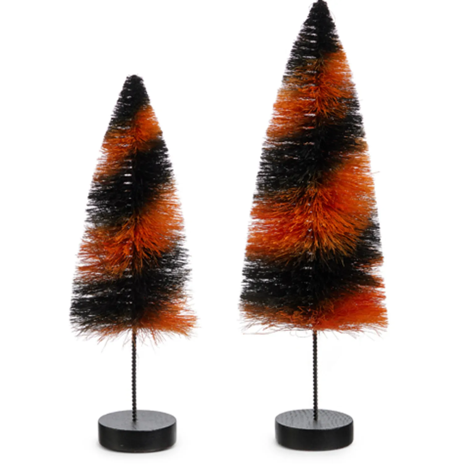 Discount The Jolly Christmas Shop Raz 12" Black And Orange Bottle Brush Halloween Trees 4420025