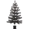 New The Jolly Christmas Shop Raz 36" Black Tinsel Bottle Brush Halloween Tree 4419075