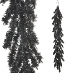 Clearance The Jolly Christmas Shop Raz 5' Black Tinsel Halloween Garland G4406677