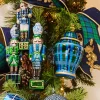 Discount The Jolly Christmas Shop Raz 6" Black Watch Plaid Ginger Jar Glass Christmas Ornament 4452875