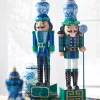 Online The Jolly Christmas Shop Raz 19" Black Watch Tartan And Delft Christmas Nutcracker Figure 4401628