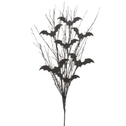 Online The Jolly Christmas Shop Raz 34" Black Willow And Glittered Bat Halloween Spray F4406675