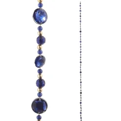 Hot The Jolly Christmas Shop Raz 5' Blue And Gold Jewel Christmas Tree Garland G4417571