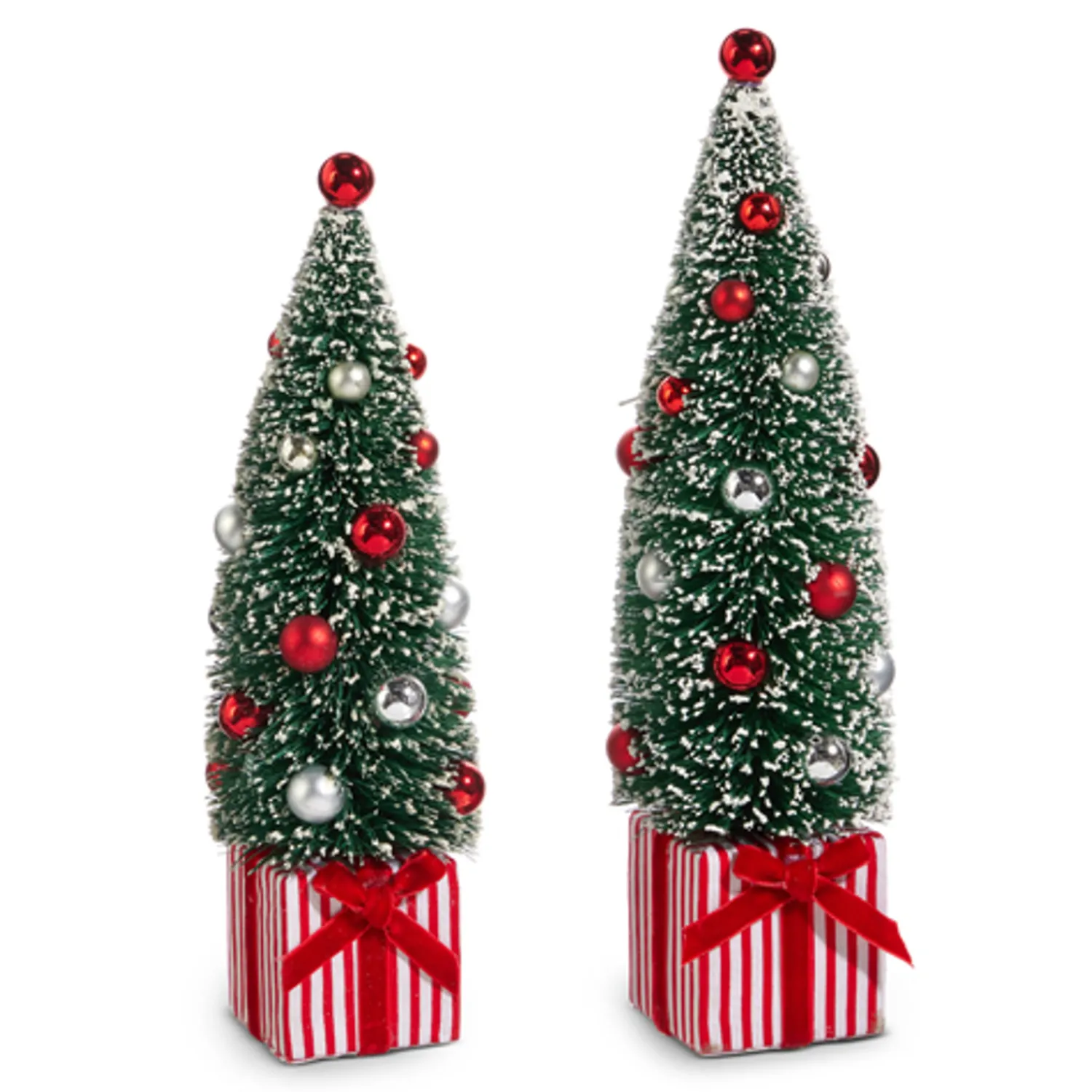 Discount The Jolly Christmas Shop Raz 11" Bottle Brush Trees In Presents Christmas Decoration 4416379