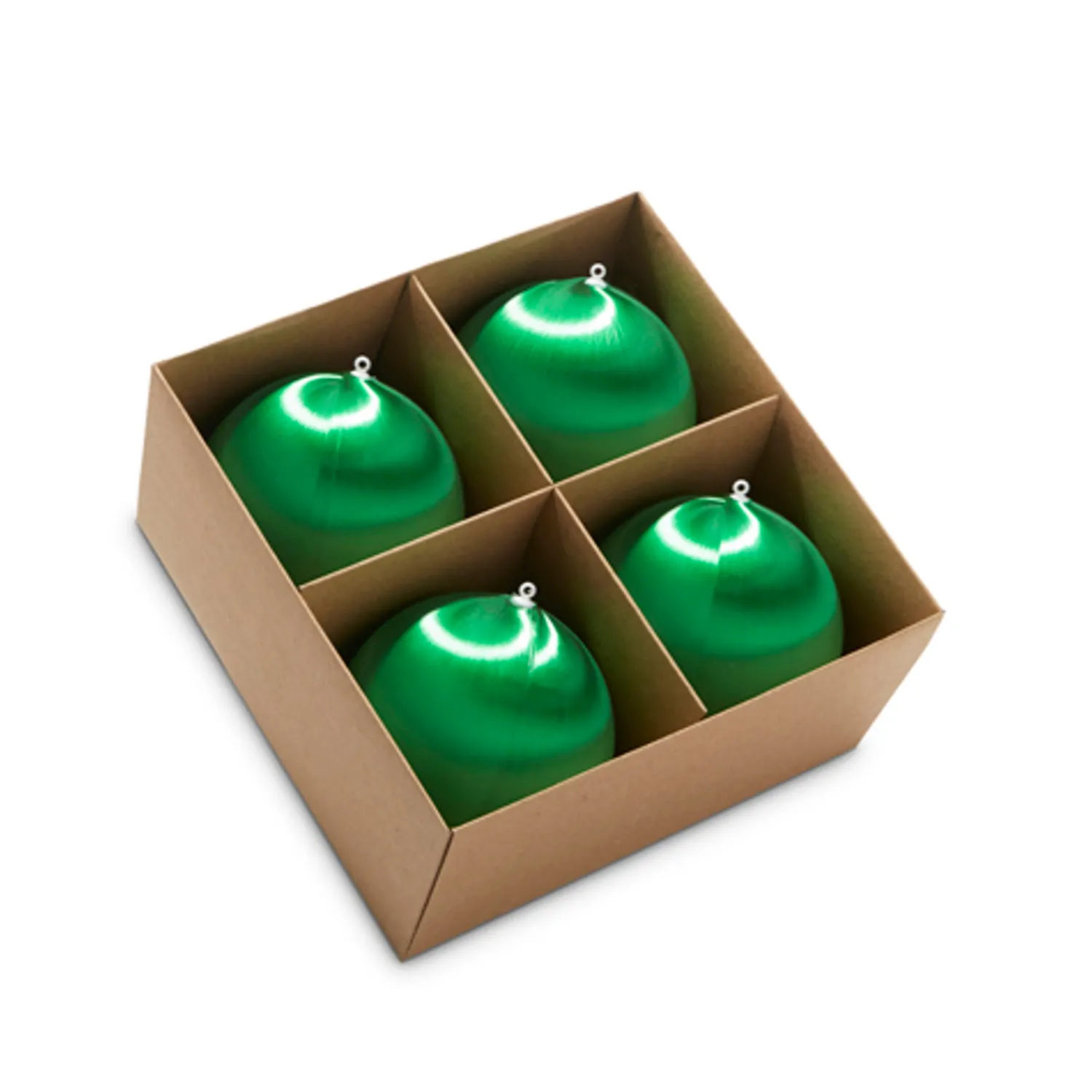 Hot The Jolly Christmas Shop Raz 4" Box Of 4 Green Satin Ball Vintage Inspired Christmas Ornaments 4332733