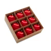 New The Jolly Christmas Shop Raz 3" Box Of 9 Red Satin Ball Christmas Ornaments 4332729