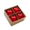 Best The Jolly Christmas Shop Raz 4" Box Of 4 Red Satin Ball Vintage Inspired Christmas Ornaments 4332732