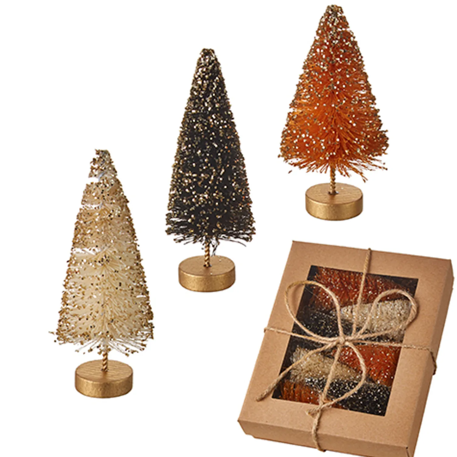 Online The Jolly Christmas Shop Raz 4.25" Box Of Halloween Bottle Brush Trees 4220041