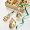 Discount The Jolly Christmas Shop Raz 4.5" Box Of Musical Instruments Glass Christmas Ornaments 4320907