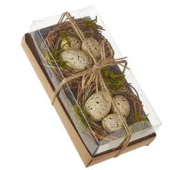Outlet The Jolly Christmas Shop Raz 3" Box Of Nested Speckled Eggs Decoration 4216034