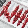 Online The Jolly Christmas Shop Raz 6.5" Box Of Red Finial Glass Christmas Ornaments 4122819