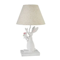 Online The Jolly Christmas Shop Raz 19" Bunny And Baby Lamp With Shade Easter Decoration 4211113
