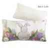 Clearance The Jolly Christmas Shop Raz 22" Bunny Tails Lumbar Easter Pillow 4345511