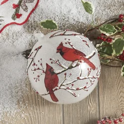 Outlet The Jolly Christmas Shop Raz 6" Cardinal Glass Ball Christmas Ornament 4124603