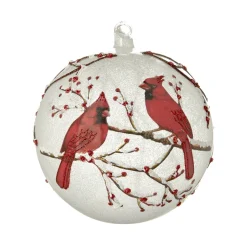 Outlet The Jolly Christmas Shop Raz 6" Cardinal Glass Ball Christmas Ornament 4124603