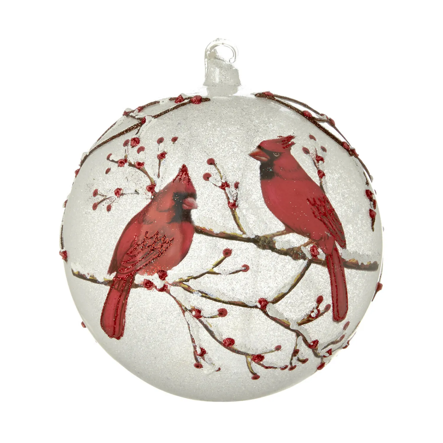 Outlet The Jolly Christmas Shop Raz 6" Cardinal Glass Ball Christmas Ornament 4124603