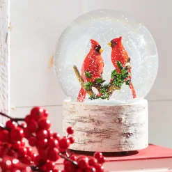 Outlet The Jolly Christmas Shop Raz 6.5" Cardinal Musical Christmas Snow Globe 3940512