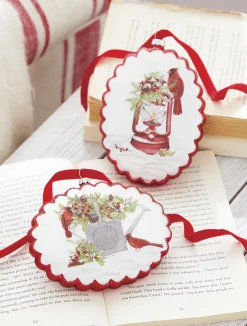 Best The Jolly Christmas Shop Raz 6" Cardinal Scalloped Edge Disc Glass Christmas Ornament 4224656