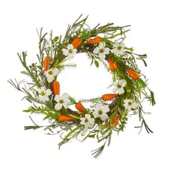 Discount The Jolly Christmas Shop Raz 22" Carrot And Mixed Floral Easter Wreath W4202218