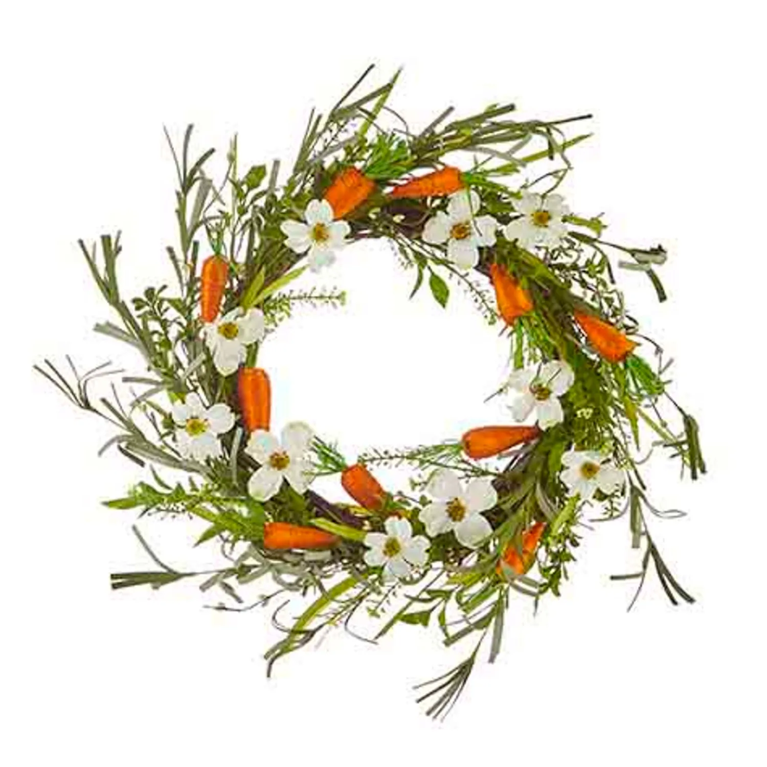 Discount The Jolly Christmas Shop Raz 22" Carrot And Mixed Floral Easter Wreath W4202218