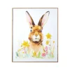 Clearance The Jolly Christmas Shop Raz 24" Carved Wood Floral Bunny Framed Art 4116019