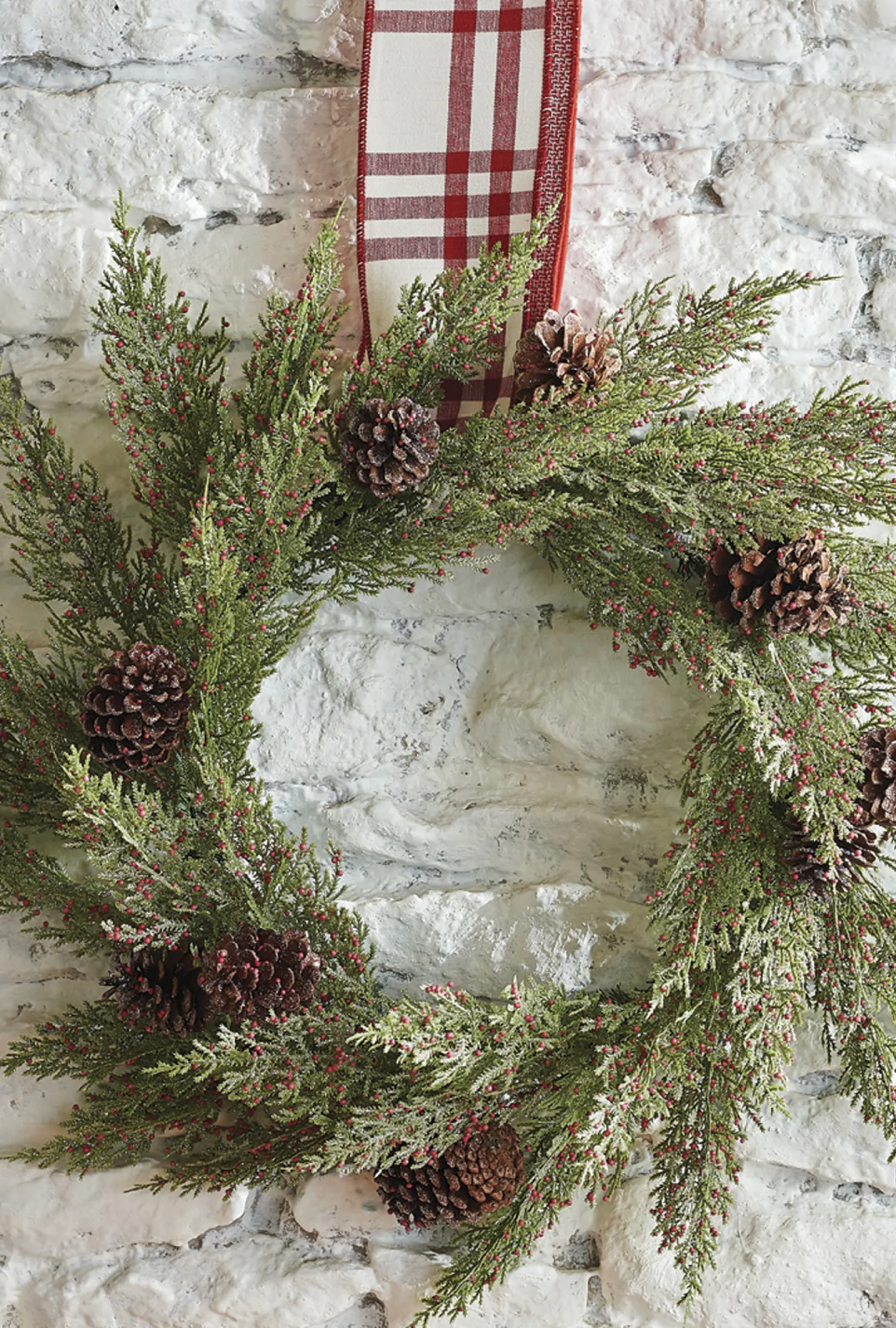 Online The Jolly Christmas Shop Raz 24" Cedar, Pinecone, And Berry Christmas Wreath W4202569