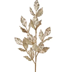 Best The Jolly Christmas Shop Raz 29" Champagne Or Silver Glittered Leaf Christmas Tree Spray