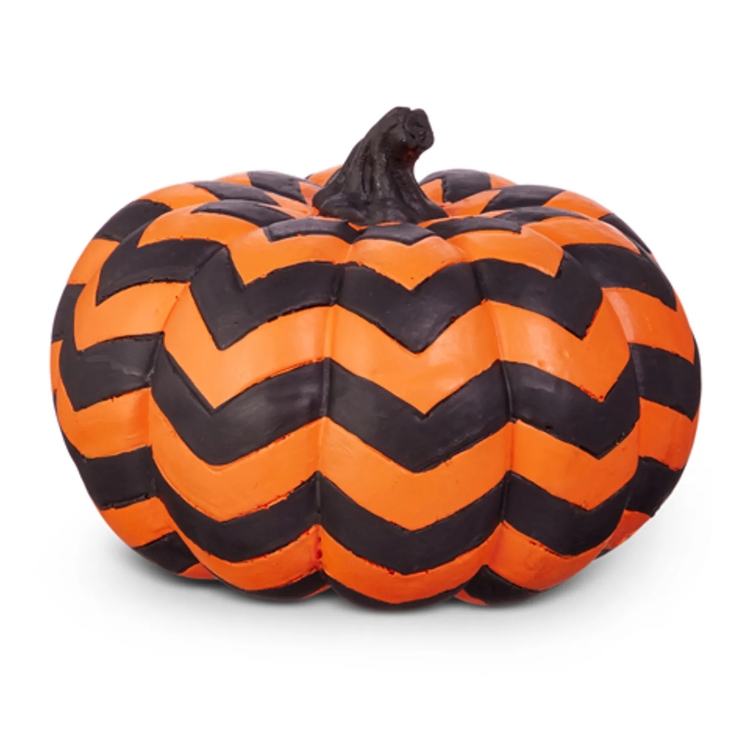 Online The Jolly Christmas Shop Raz 7.5" Checkered Or Chevron Orange Or Black And White Pumpkin Halloween Decoration