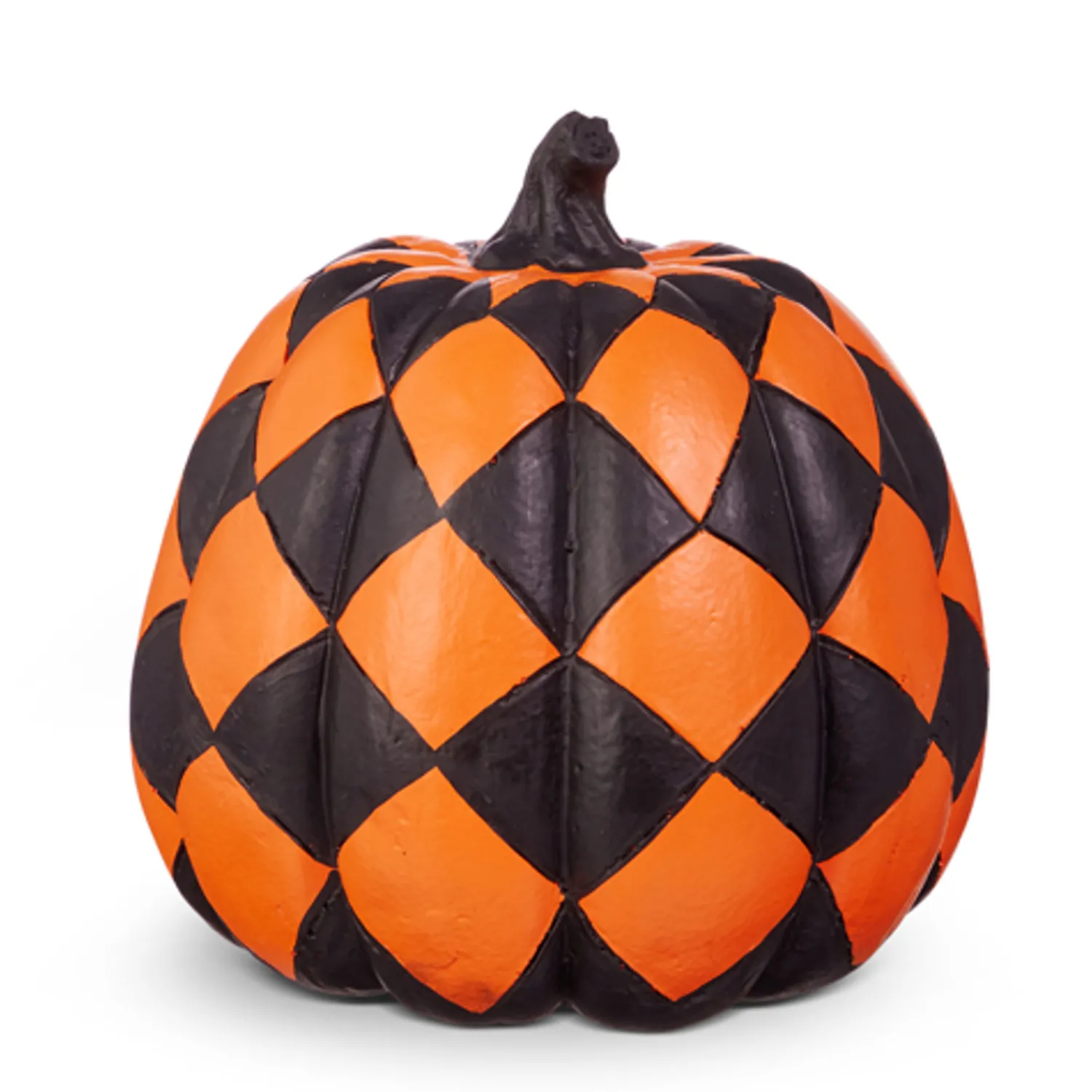 Online The Jolly Christmas Shop Raz 7.5" Checkered Or Chevron Orange Or Black And White Pumpkin Halloween Decoration