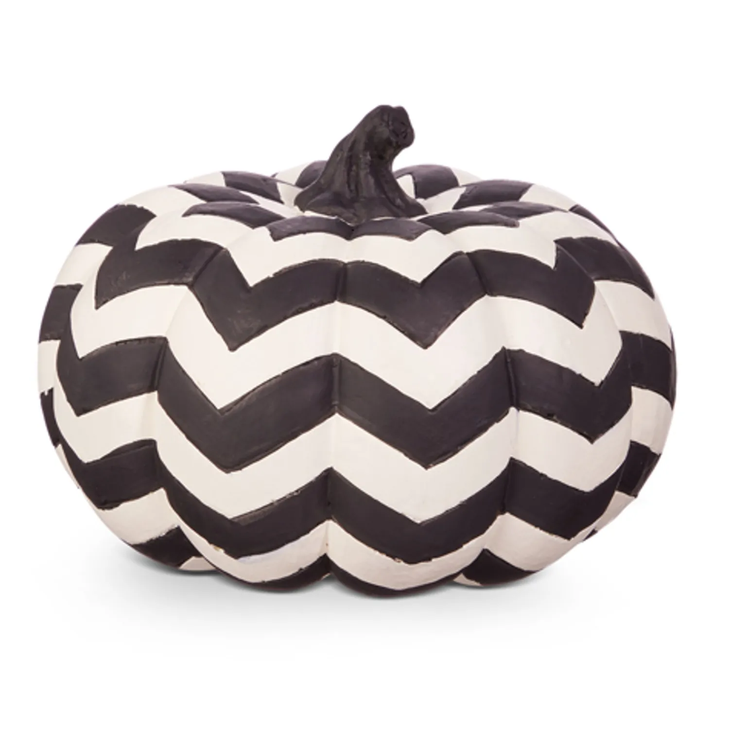 Online The Jolly Christmas Shop Raz 7.5" Checkered Or Chevron Orange Or Black And White Pumpkin Halloween Decoration