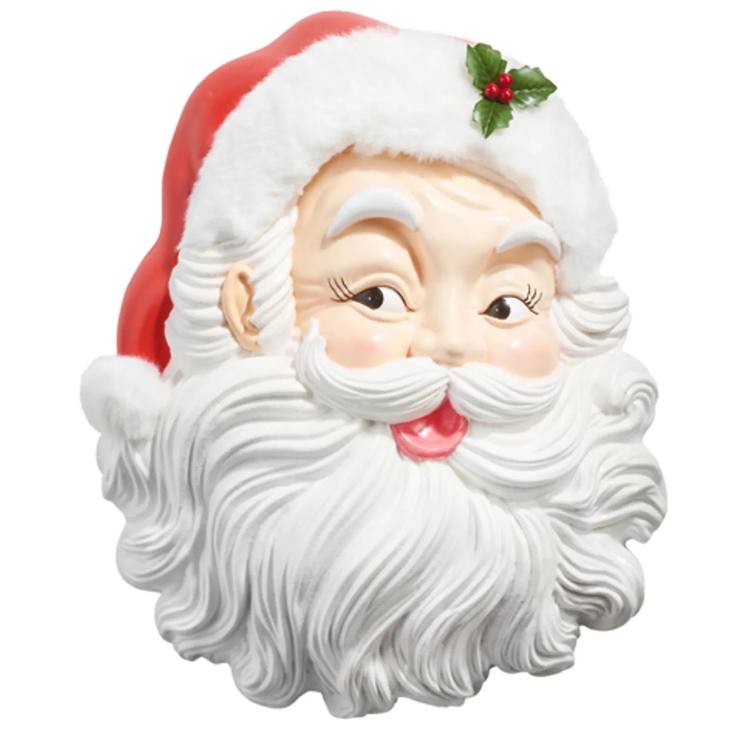 The Jolly Christmas Shop Raz 18.5" Classic Santa Head Wall Hanging Christmas Decoration 4457658