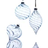 Online The Jolly Christmas Shop Raz 3" Clear Blue Blown Glass Christmas Ornament 4322921