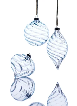 Online The Jolly Christmas Shop Raz 3" Clear Blue Blown Glass Christmas Ornament 4322921