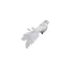 The Jolly Christmas Shop Raz 8" Clip On White Glittered Bird Christmas Ornament 4453357