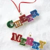 Best The Jolly Christmas Shop Raz 5.5" Colorful Cheer Or Merry Glass Christmas Ornament 4152856