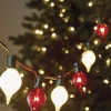 Online The Jolly Christmas Shop Raz 14' Connectable Shiny Kismet String Lights With Red And White Lights On A Green Wire L4237025