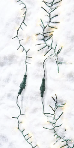 New The Jolly Christmas Shop Raz 73.8' Connectable Snake Garland Green Wire With Compact White Lights Christmas Light Strands L4137015