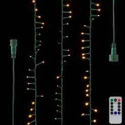 New The Jolly Christmas Shop Raz 73.8' Connectable Snake Garland Green Wire With Compact White Lights Christmas Light Strands L4137015