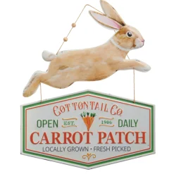 Outlet The Jolly Christmas Shop Raz 19" Cottontail Co. Hanging Easter Sign 4411201