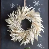 Clearance The Jolly Christmas Shop Raz 24" Cream Cedar And Laurel Leaf Christmas Wreath W4306696
