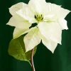 New The Jolly Christmas Shop Raz 24.5" Cream Poinsettia Stem Christmas Tree Accessory F4341710