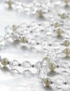 Clearance The Jolly Christmas Shop Raz 6' Crystal And Pearl Christmas Tree Garland G4216330