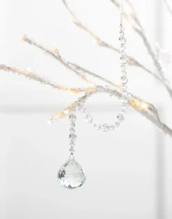 Clearance The Jolly Christmas Shop Raz 13.5" Crystal Drop Glass Christmas Ornament 4422895