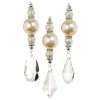 Online The Jolly Christmas Shop Raz 5.75" Crystal Pearl Drop Christmas Ornament Set Of 3 4312512