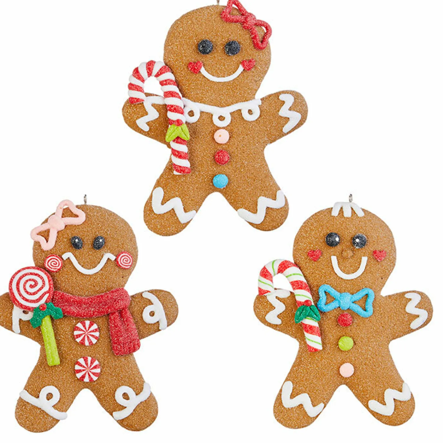 Outlet The Jolly Christmas Shop Raz 5" Decorated Gingerbread Boy Or Girl Christmas Ornament 4015547